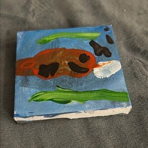 Abstract Blue and Green Mini Canvas Art